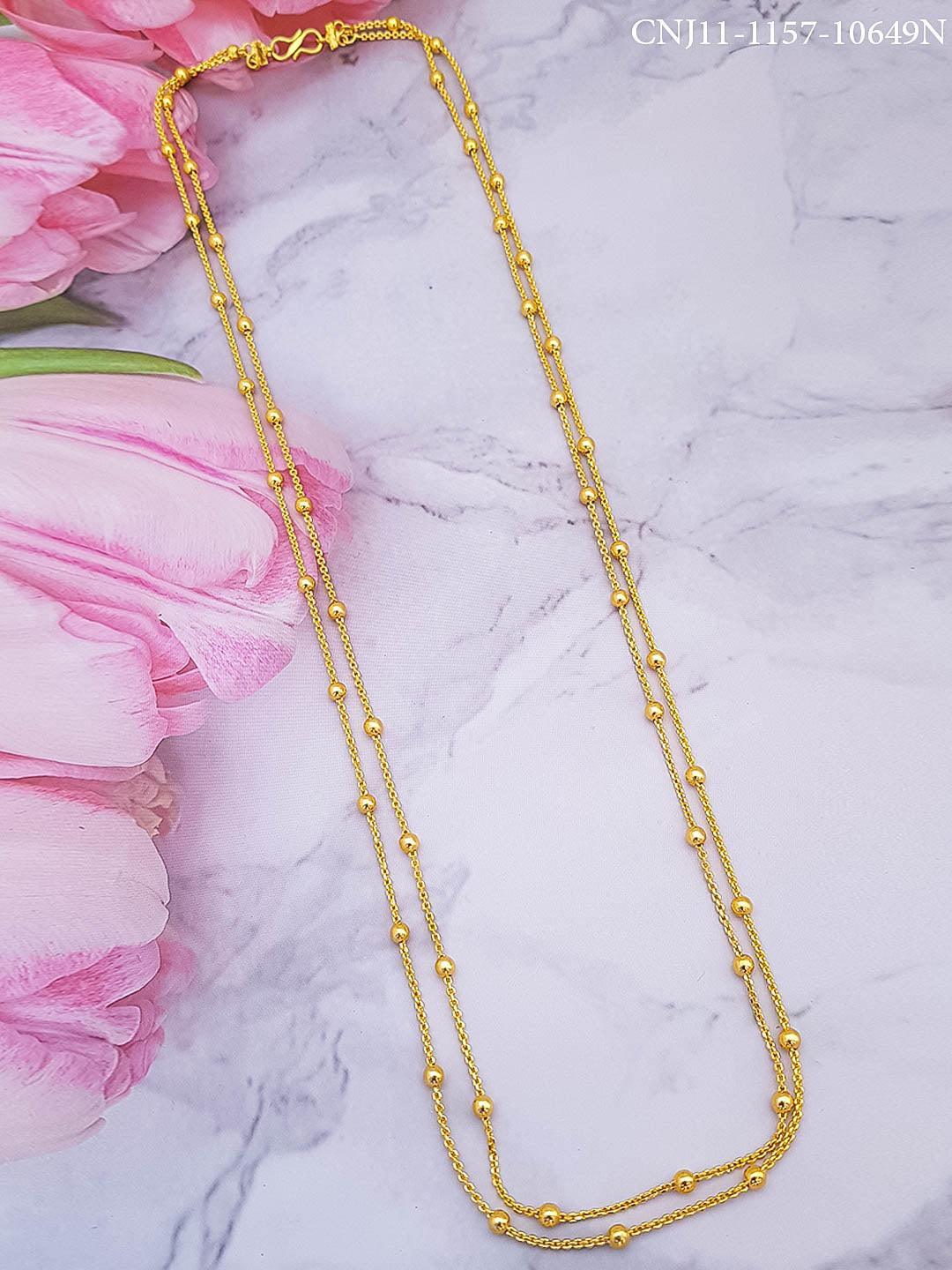 gm Micro gold plated Line designer 30 inches Chain 10649N