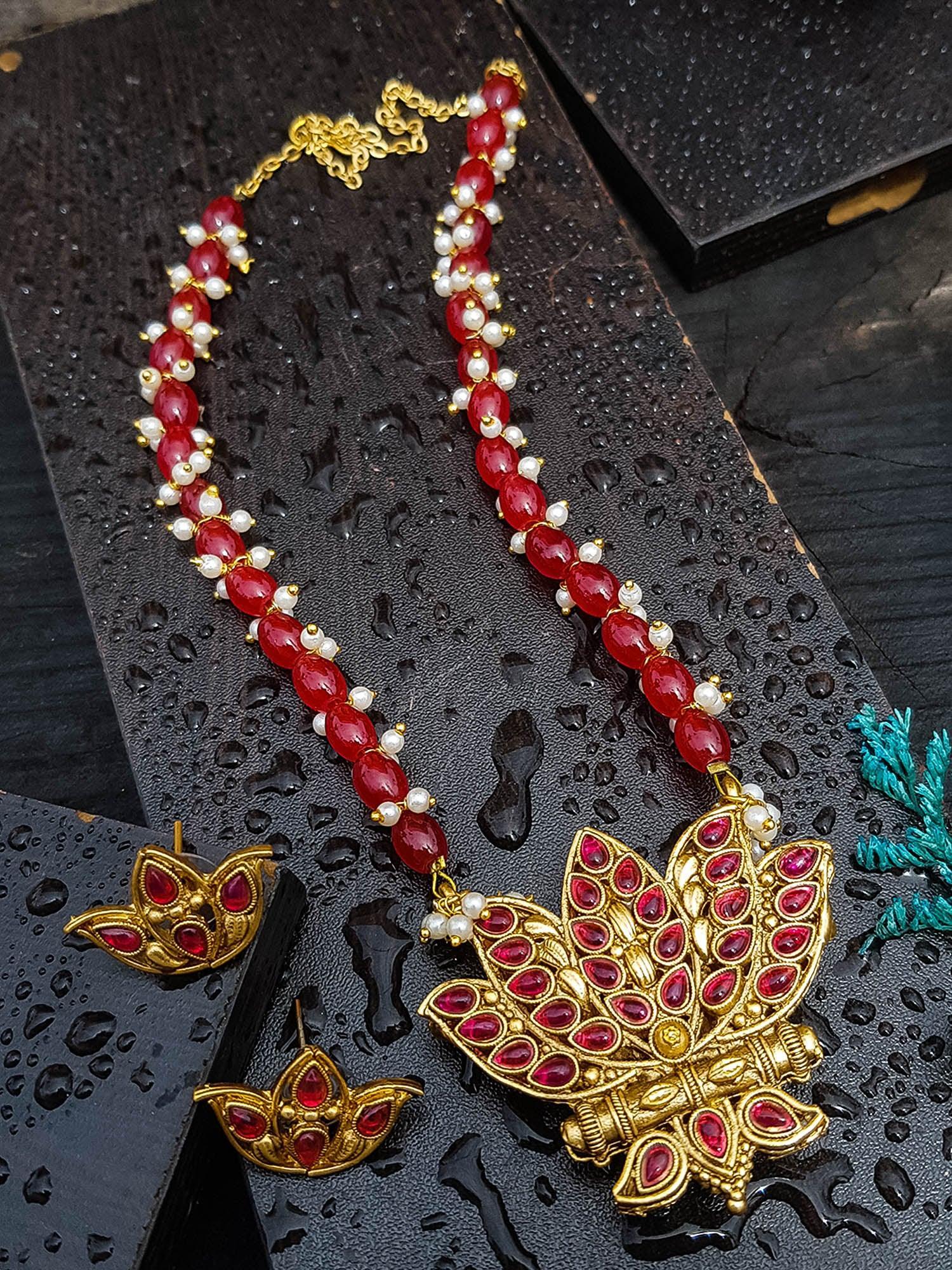 Buy Gold Plated Choker Necklace set online by Griiham