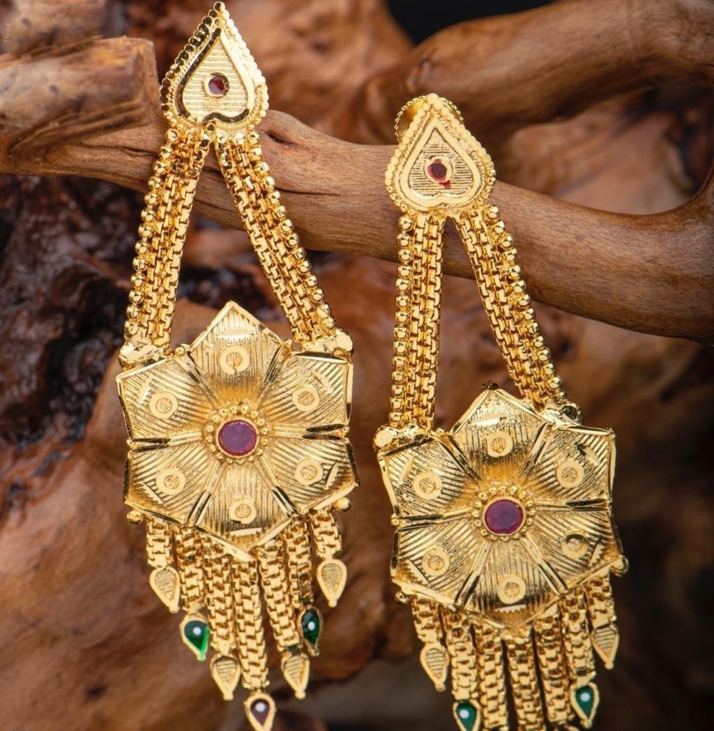 Long Earrings Design Earrings Hangings Fancy Buy Gold Plated AD
