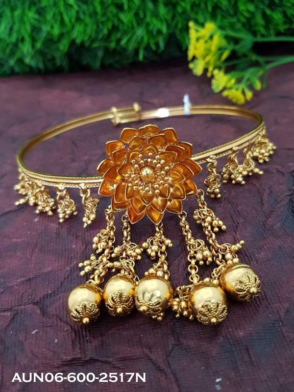 Gold Plated Floral Vanki Arm Band – Griiham