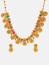 Gold Plated Laxmi Coin Short Necklace Set 6643N-1