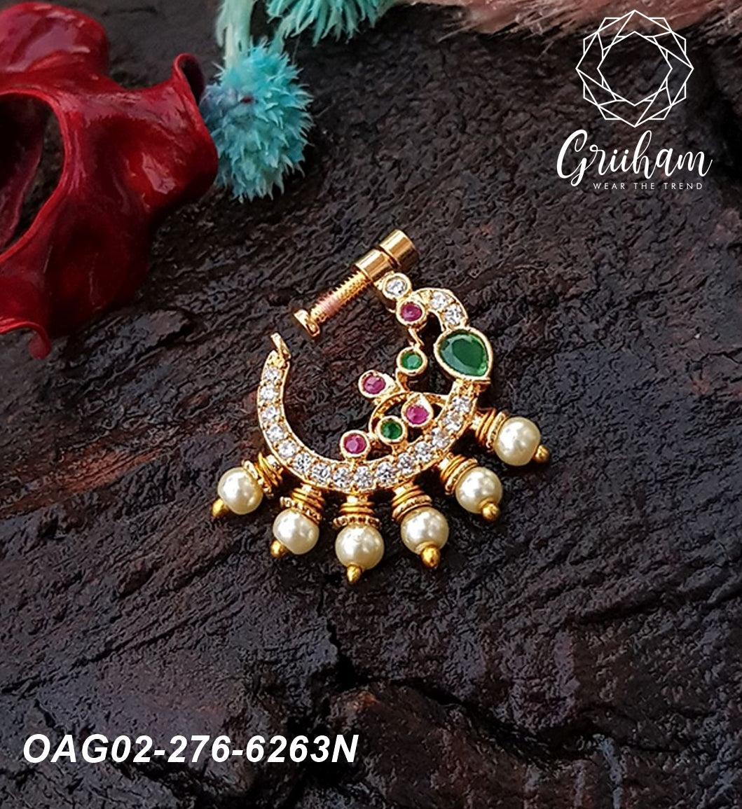 Nose Pin Layer Nath Buy Gold Plated Nosepin Nath Online Griiham