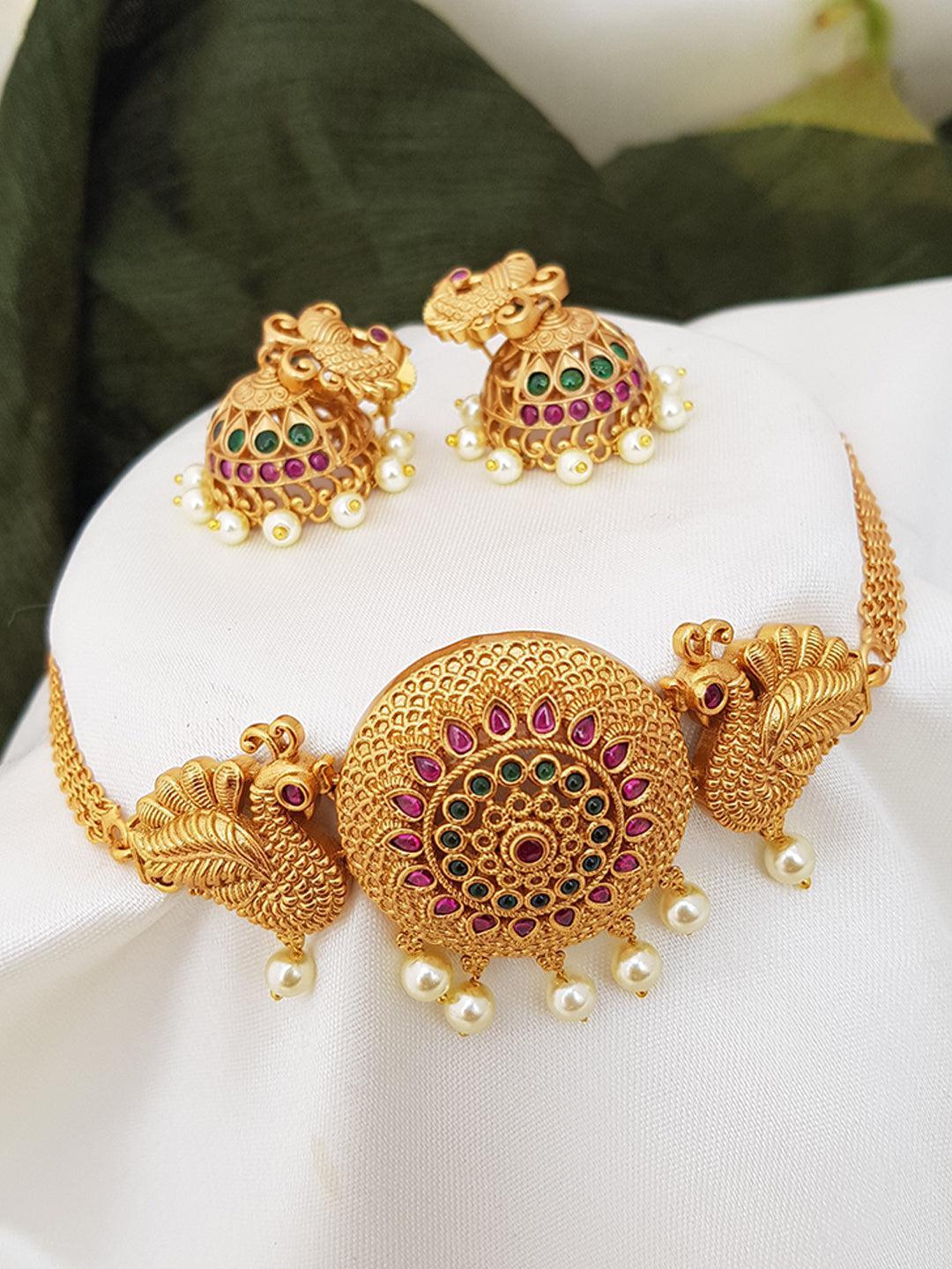 Bridal Gold Plated Choker Designer Gold Choker Necklace Necklace