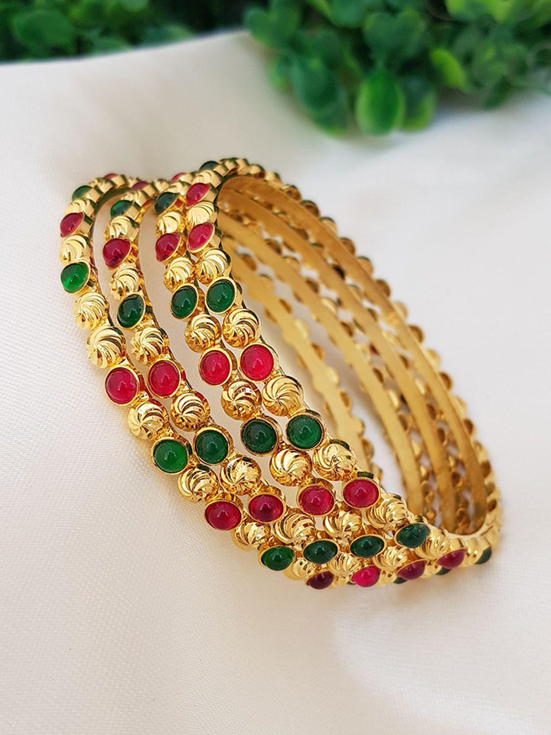 Gold Plated Set of Bangles – Griiham