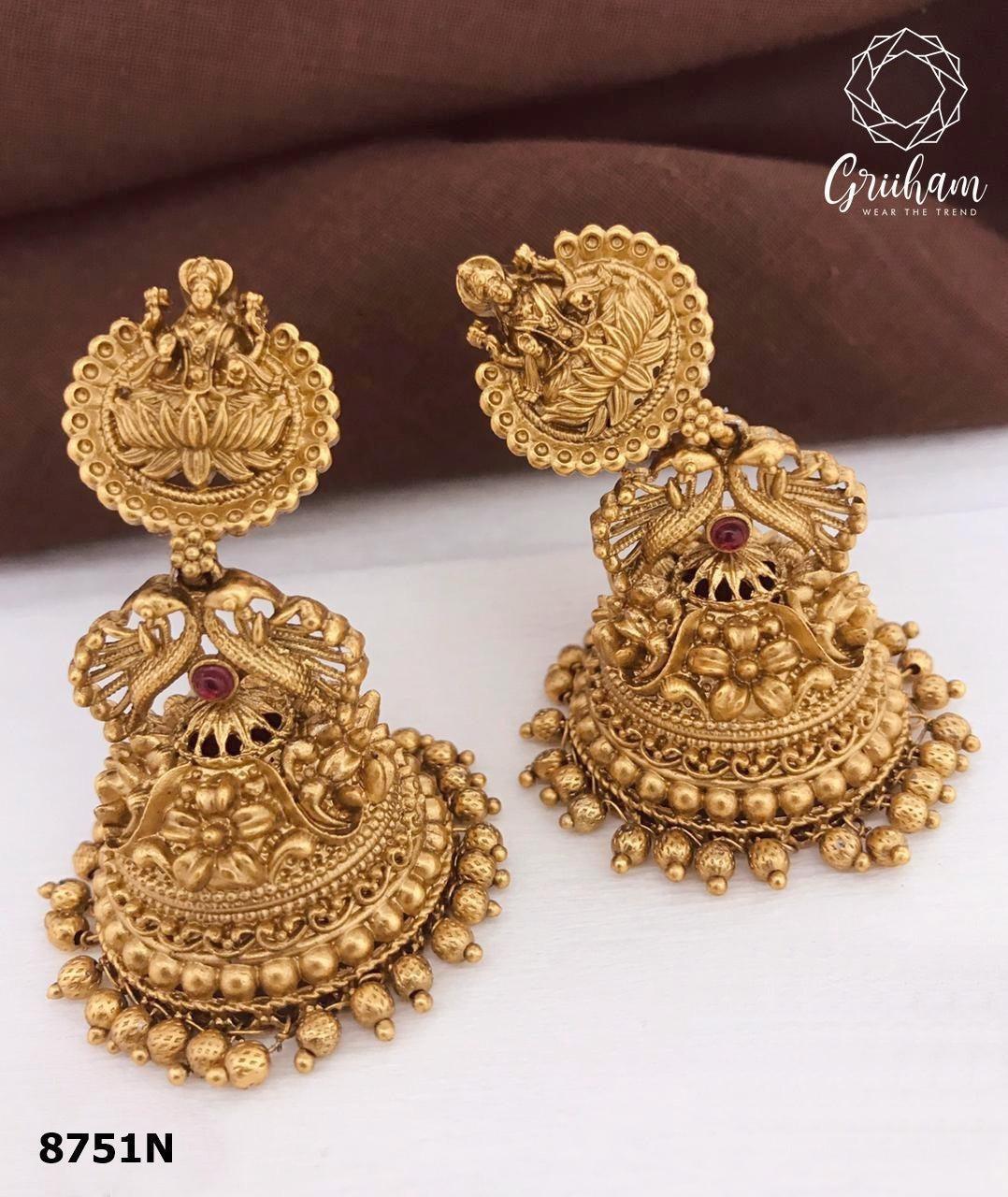 Gold plated Jhumka Earrings – Griiham