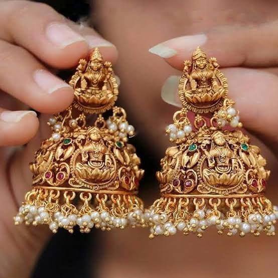 Buy Gold plated Imitation Jewelry Real AD Stones Daily Wear Jhumka Earrings online Griiham