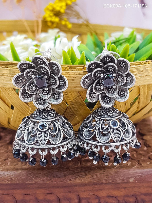 Jewellery Jhumka Designs Oxidised Buy Silver Plated Oxidised