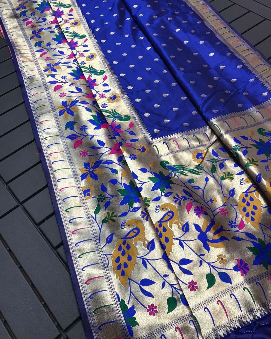 Soft Paithani  Kanchivaram  Semi-silk  Full weaving and attractive pallu sarees 21717N