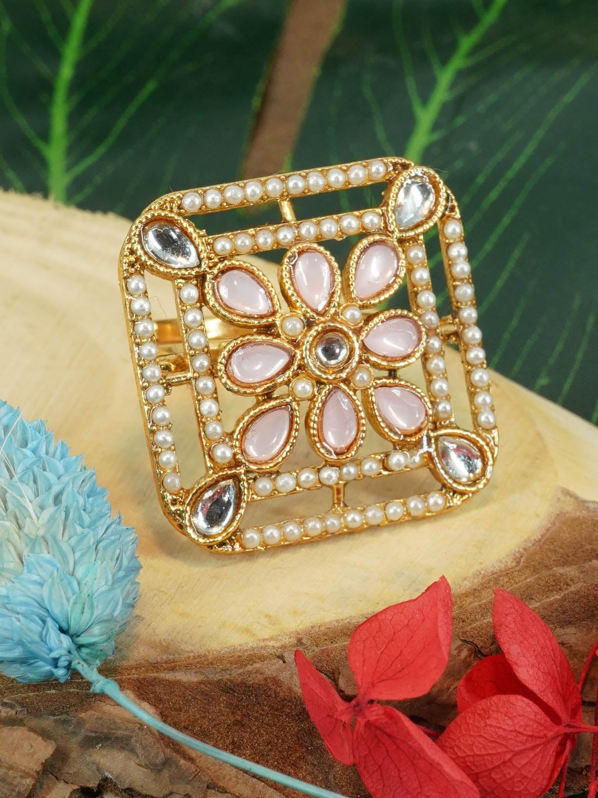 Buy Gold plated Imitation Jewelry Designer adjustable Size Finger Rings  Online - Griiham