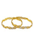 Italian Light weight White gold and Gold Mix Brass bangles with gold plating