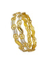 Italian Light weight White gold and Gold Mix Brass bangles with gold plating