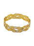 Italian Light weight White gold and Gold Mix Brass bangles with gold plating