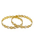 Italian Light weight White gold and Gold Mix Brass bangles with gold plating