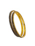 Italian Light Gold Brass bangles with gold plating and black stones