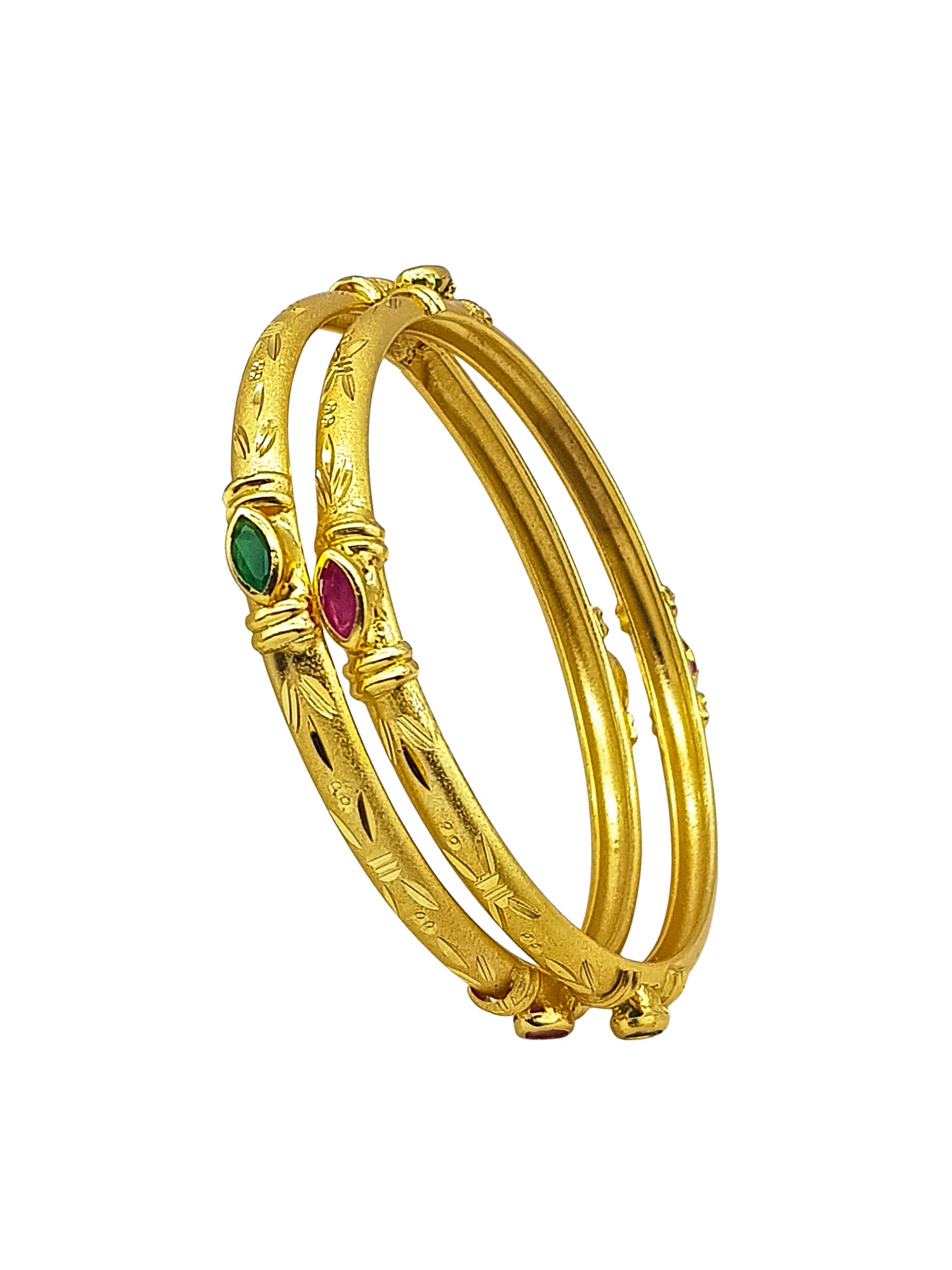 Italian Light Gold Brass bangles with gold plating