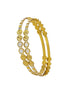 Italian Light weight White gold and Gold Mix Brass bangles with gold plating