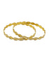 Italian Light weight White gold and Gold Mix Brass bangles with gold plating