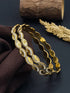 Italian Light weight White gold and Gold Mix Brass bangles with gold plating