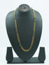 1 gm Micro gold plated 2 Line designer 30 inches chain with green beads 10651N