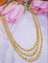 1 gm Micro gold plated 3 Line Plain Rajkot ball chain 30 inches 10665N - Griiham