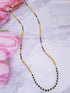 1 gm Micro gold plated 30 inches Chain with Black Beed 10735N - Griiham