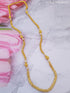 1 gm Micro gold plated thick designer 30 inches Chain with pearl 10332N - Griiham