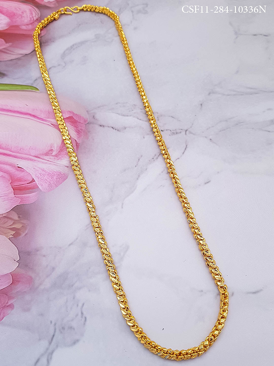 1 gm Micro gold plated thick unisex 18 inches Chain 10336N
