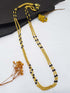 1 gm Microgold plating Black beads chain 30 inches 17362N