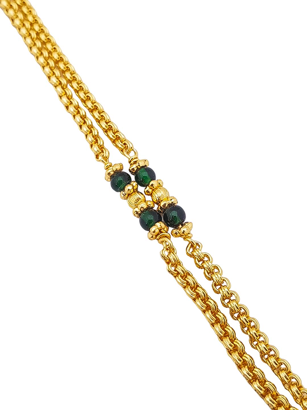 1 gm Microgold plating JCP  beads chain 30 inches 17357N