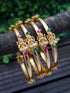 1 gm Microgold plating Laxmi mutlicolor set of 4 bangles 7800N-Designer Bangles-Griiham-2.4-Griiham