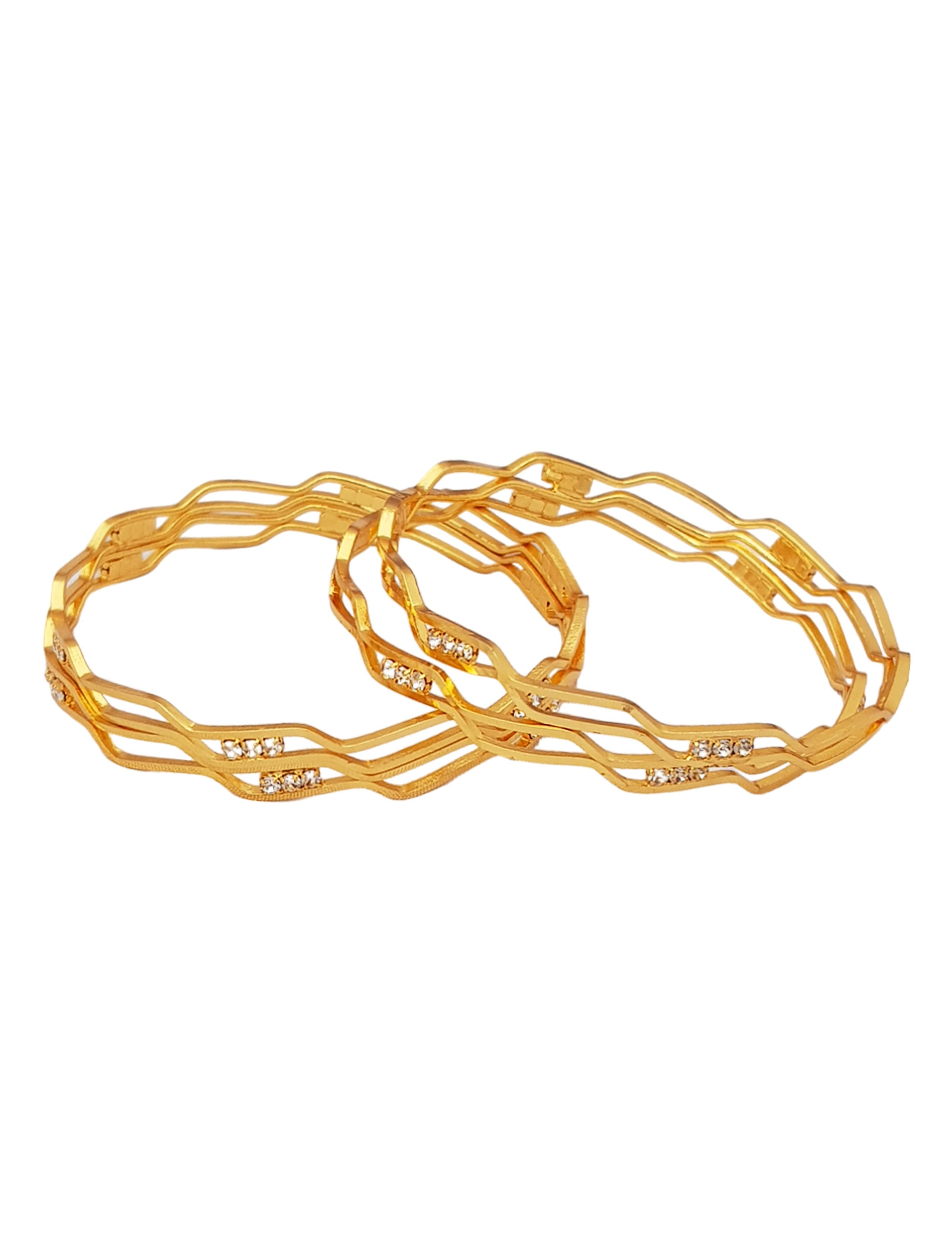 1 gm Microgold plating Zercon set of 4 bangles 18863A