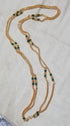 1 gm Microgold plating green bead Mangalya chain 30 inches  8086N