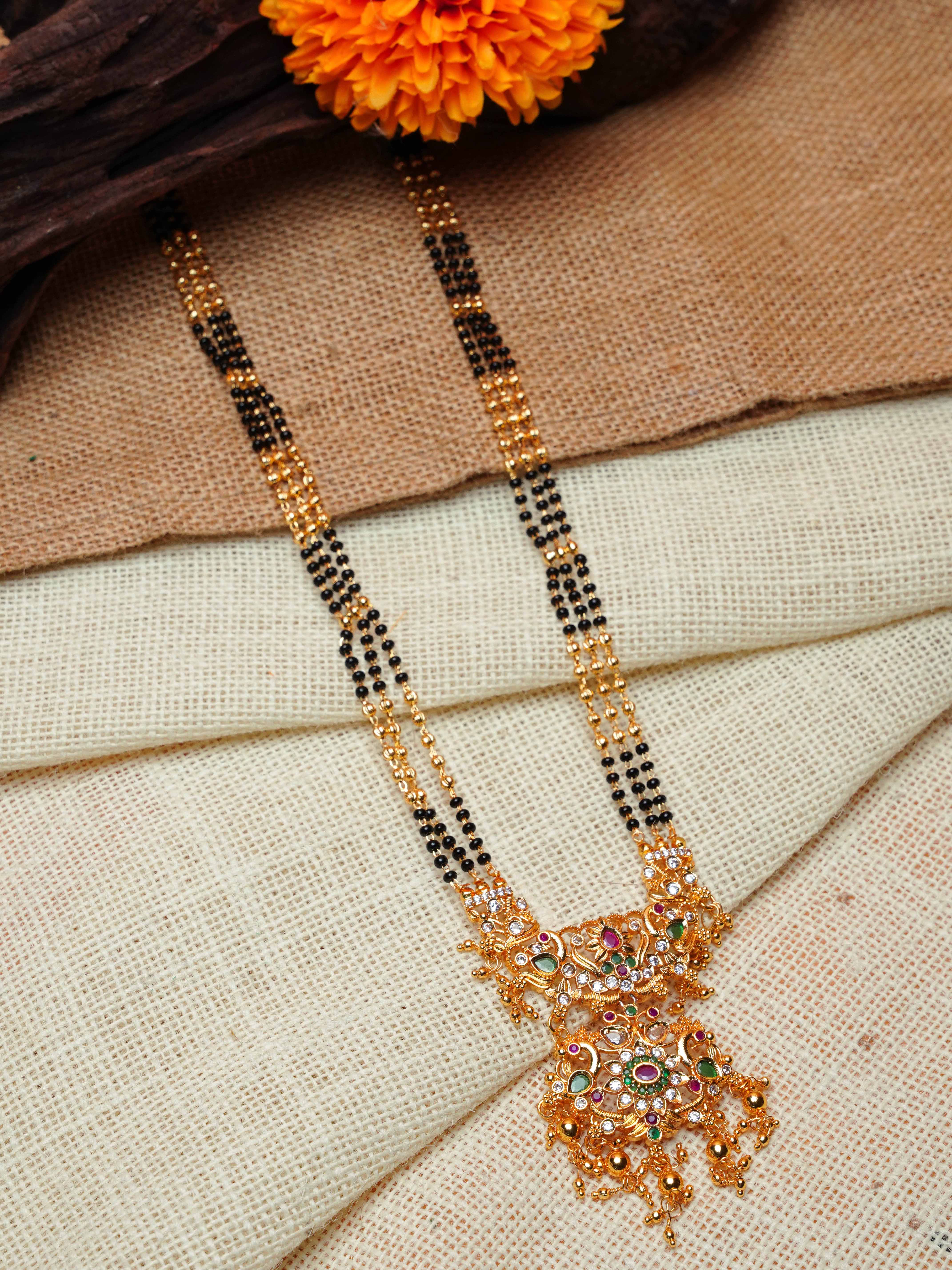 1 gram microgold plated Mangalsutra 30 inches 16218N