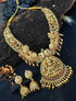 Antique Gold Plated Laxmi Medium Necklace Set