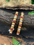 Gold plated Antique bangle with multicolor stones and pearl Set of 2 bangles
