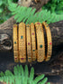 Multicolor Gold plated antique bangles set of 6 bangles  0825