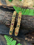 Gold plated Antique bangle with multicolor stones with Laxmi Set of 2 bangles