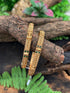 Gold plated Antique bangle with multicolor stones Set of 2 bangles
