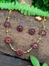 Chain with Floral motif Short Necklace Set