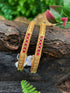 Multicolor Gold plated antique bangles set of 2 bangles