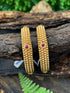 Multicolor Gold plated antique bangles set of 2 bangles