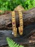 Multicolor Gold plated antique bangles set of 2 bangles