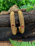 Multicolor Gold plated antique bangles set of 2 bangles
