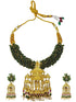 Gold Plated Premium Exclusive Ayodhya Temple Inspired  Necklace set