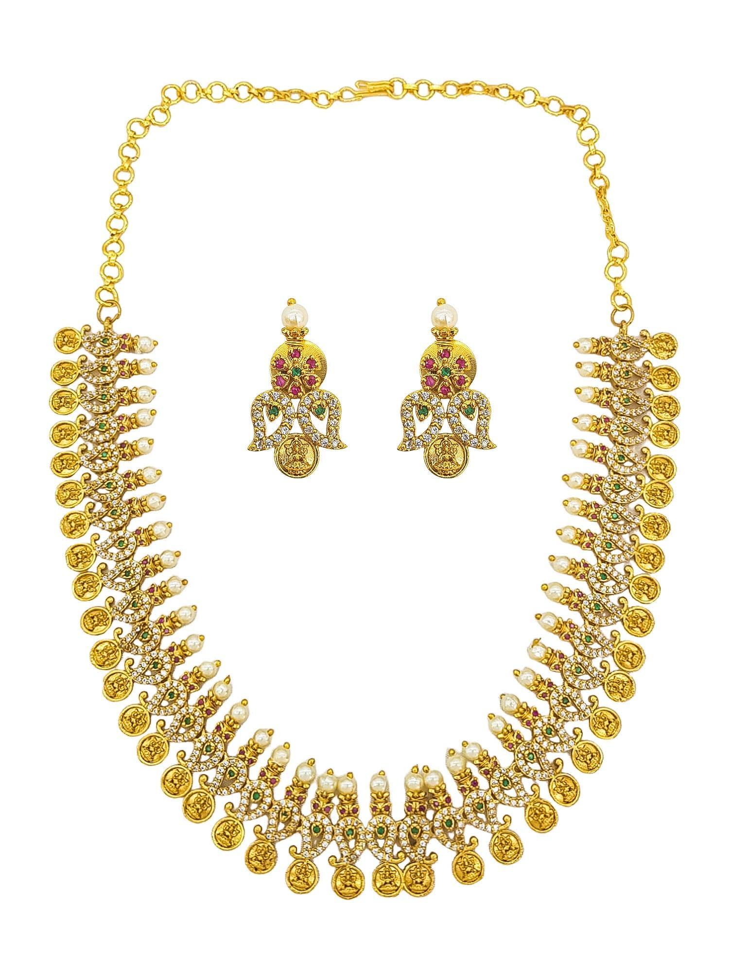 Premium Quality Short necklace set with cz stones Stones