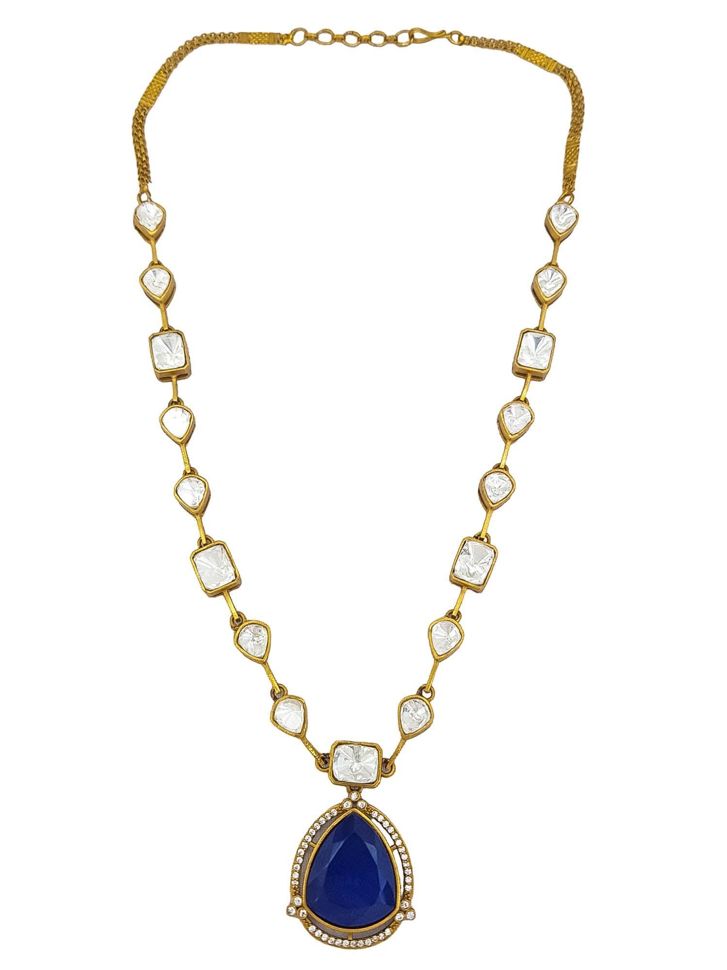 Victorian Gold Plated CZ Necklace Set