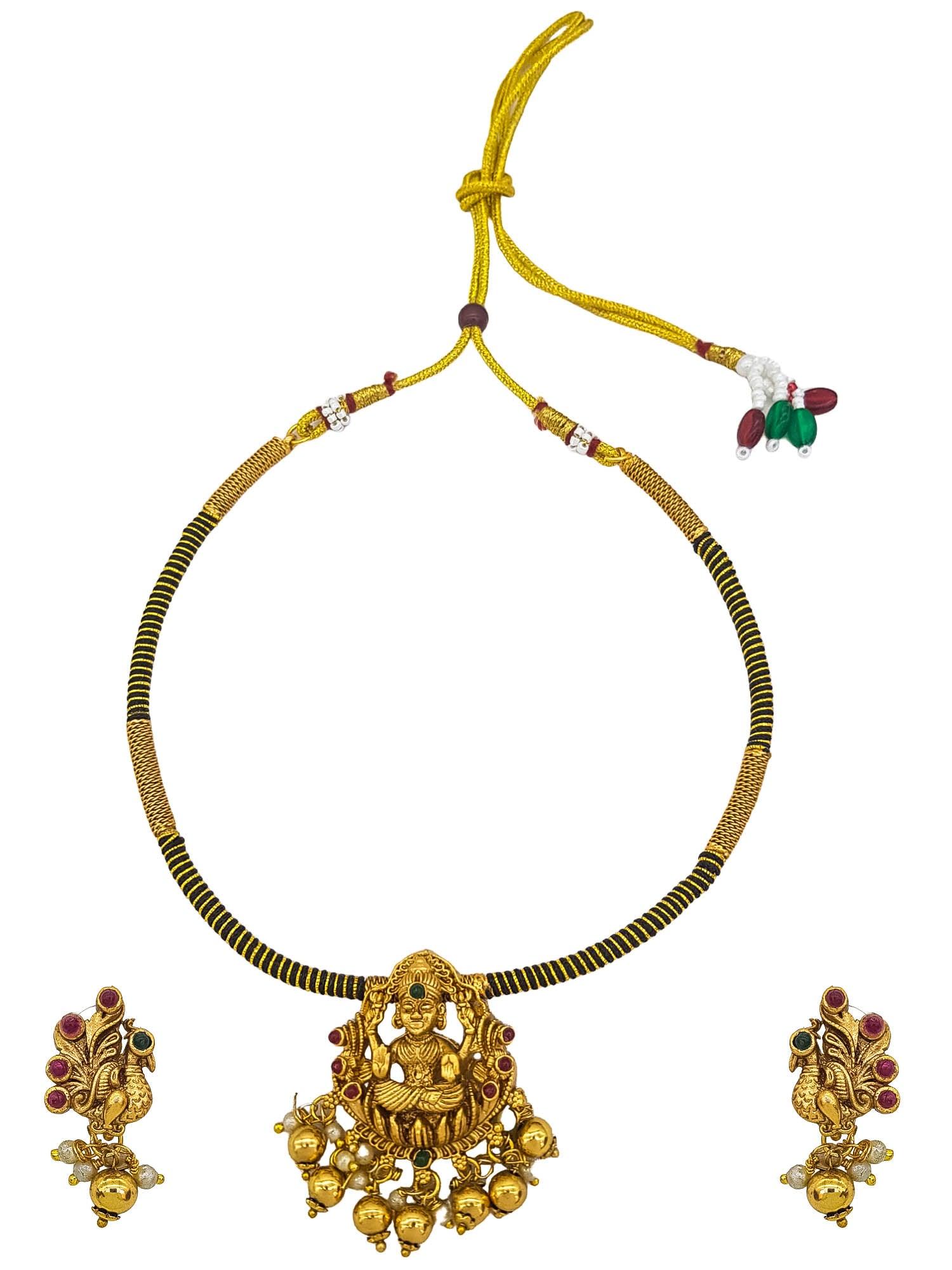 Premium Pipe design Antique Laxmi Necklace set
