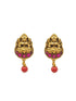 Gold Plated In Coral Beads Long Necklace Set