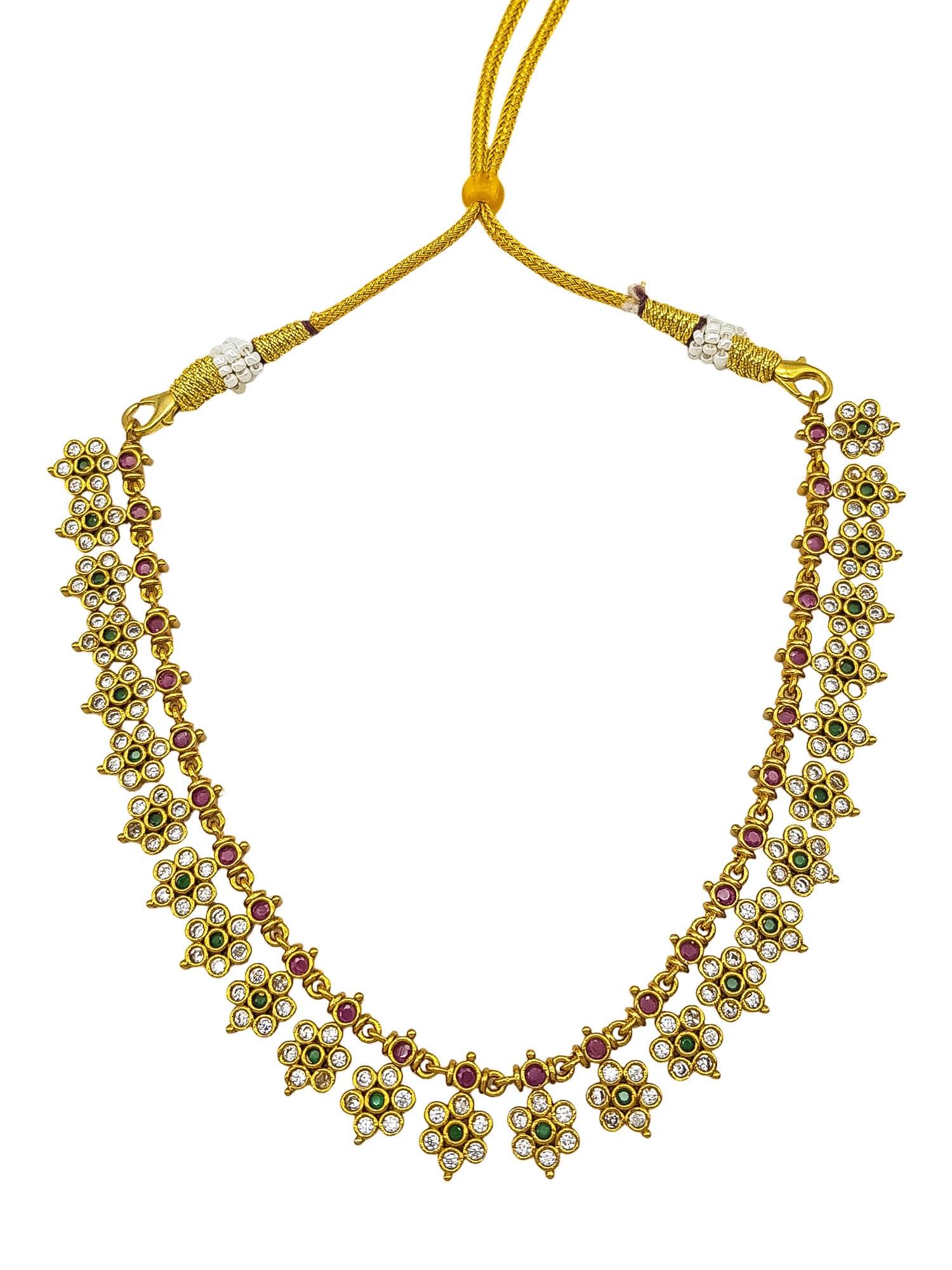 Premium Quality Short necklace set with cz stones Stones