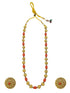 Gold Plated In Coral Beads Long Necklace Set